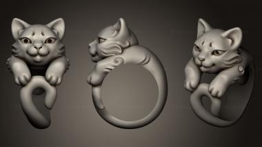 Jewelry rings Cat Ring 3d model